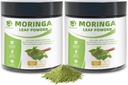 Organic Moringa Powder & Matcha Powder, Multi-Green Superfoods with Green Tea Resveratrol - Energy and Digestive Support, Rich in Antioxidants and Vitamin A D3 E B6 B12 Calcium, Non-GMO, Vegan, 16 oz 2