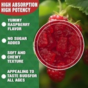 | High Absorption Calcium Magnesium Zinc Gummies, Sugar Free Calcium Magnesium Zinc Supplement with D3 | Bone & Teeth Strength | Muscle & Nerve Function | Vegan | Raspberry Flavor | 1 Pack 5