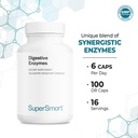 Supersmart - Digestive Enzymes (High Potency) - 15-in-1 Multi Enzymes Supplement - with Lipase, Bromelain, Amylase, Lactase, Protease, Invertase | Non-GMO & Gluten Free - 100 Delayed Release Capsules 6
