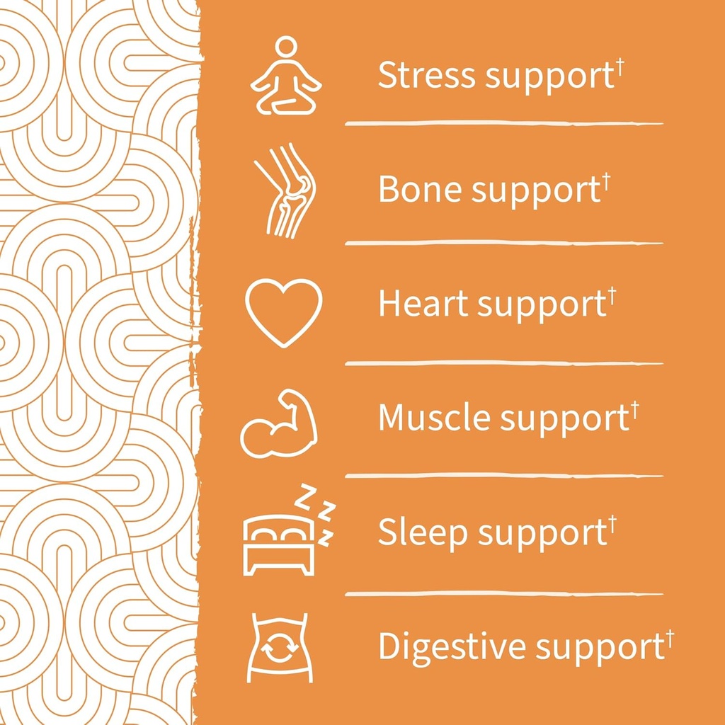 Garden of Life Magnesium Citrate Supplement Gummies with Prebiotics & Probiotics for Stress, Sleep & Recovery - Vegan, Gluten Free, Kosher, Non-GMO, No Added Sugars, Peach Flavor, 60 Count 3