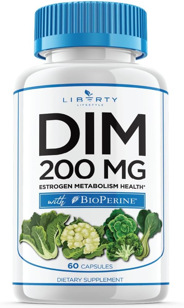 DIM Supplement 200mg - DIM Diindolylmethane Plus BioPerine - Estrogen Balance, Hormone Menopause Relief, Acne Treatment, Vegan - 60 Count 2