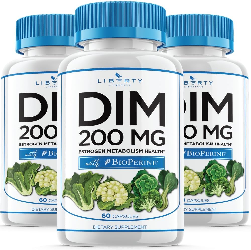 DIM Supplement 200mg - DIM Diindolylmethane Plus BioPerine - Estrogen Balance, Hormone Menopause Relief, Acne Treatment, Vegan - 60 Count 4