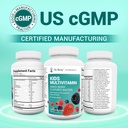 Dr. Berg Kids Chewable Multivitamins (NOT Sweetened w/Sugar) - Daily Multivitamin for Kids That Includes 20 Nutrients & Trace Mineral Complex - Mixed Berry Chewable Vitamins for Kid - Red Wafers 5