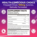 Potassium Citrate Gummies for Adults, Sugar-Free Potassium 1000mg Support Leg Cramps & Electrolyte Balance High Potency 60 Count 3