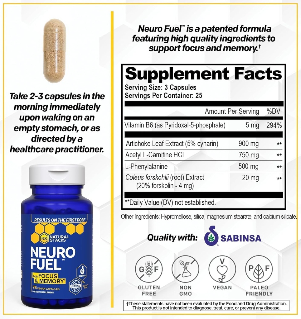 NATURAL STACKS Sleep Magnesium Gummies + NeuroFuel Nootropic Bundle - Supports Brain Health & Sleep* - 105 Pieces 5