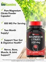 TNVitamins Magnesium Citrate 800 MG - 120 Capsules | Two Month Supply! | Pure Magnesium Citrate Powder Capsules | Citrato De Magnesio | Non-GMO | Produced in The USA! 4
