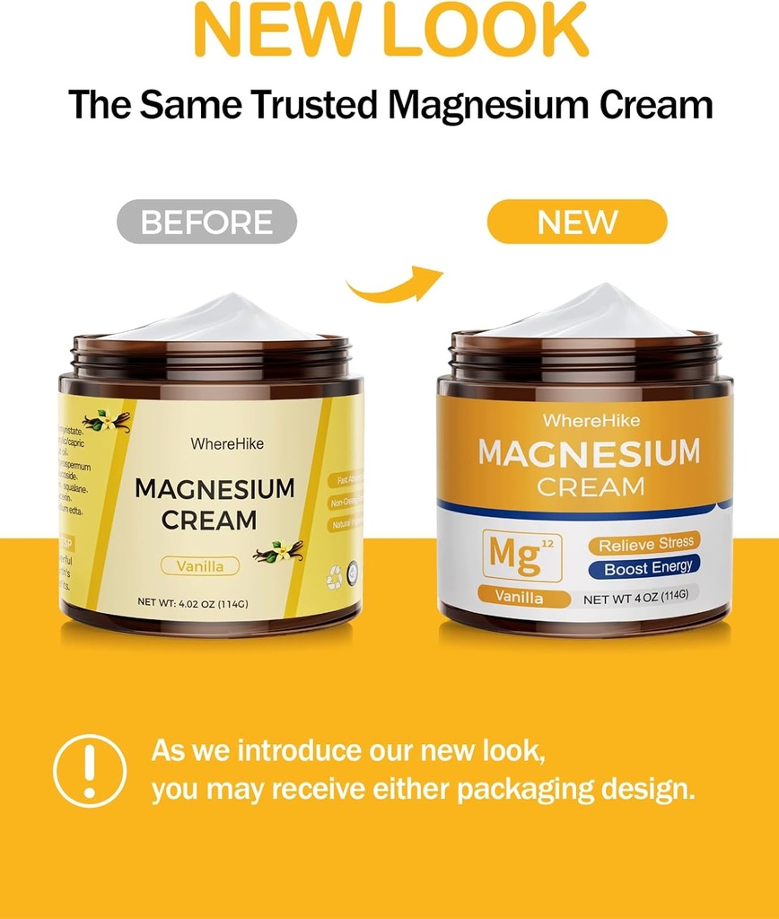 Natural Topical Magnesium Cream for Sleep,Nighttime Magnesium Lotion for Pain and Leg Cramps,Muscle Relaxation,Calm,Deep Hydration for Skin Care.(Vanilla) 3
