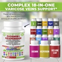 Dash of Vigor 18-in-1 Diosmin Hesperidin Supplement, Quercetin with Bromelain, Zinc, Vitamin C with Rutin Supplement, Horse Chestnut Extract, Butcher's Broom Extract, USA, 60 Capsules 3
