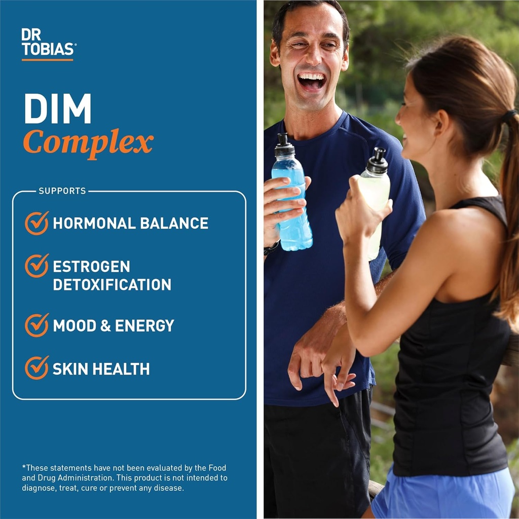Dr. Tobias DIM Complex, Hormone Balance for Women & Men, DIM Supplement with BioPerine, Broccoli Extract & Calcium D-Glucarate Estrogen Detox Balance Complex, Non-GMO, Vegan, 60 Capsules 4