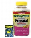 Spring Valley Adult Prenatal Health Multivitamin DHA & Folic Acid, Fruit, 190 Gummies+Better Guide Vitamins Supplements Book 2