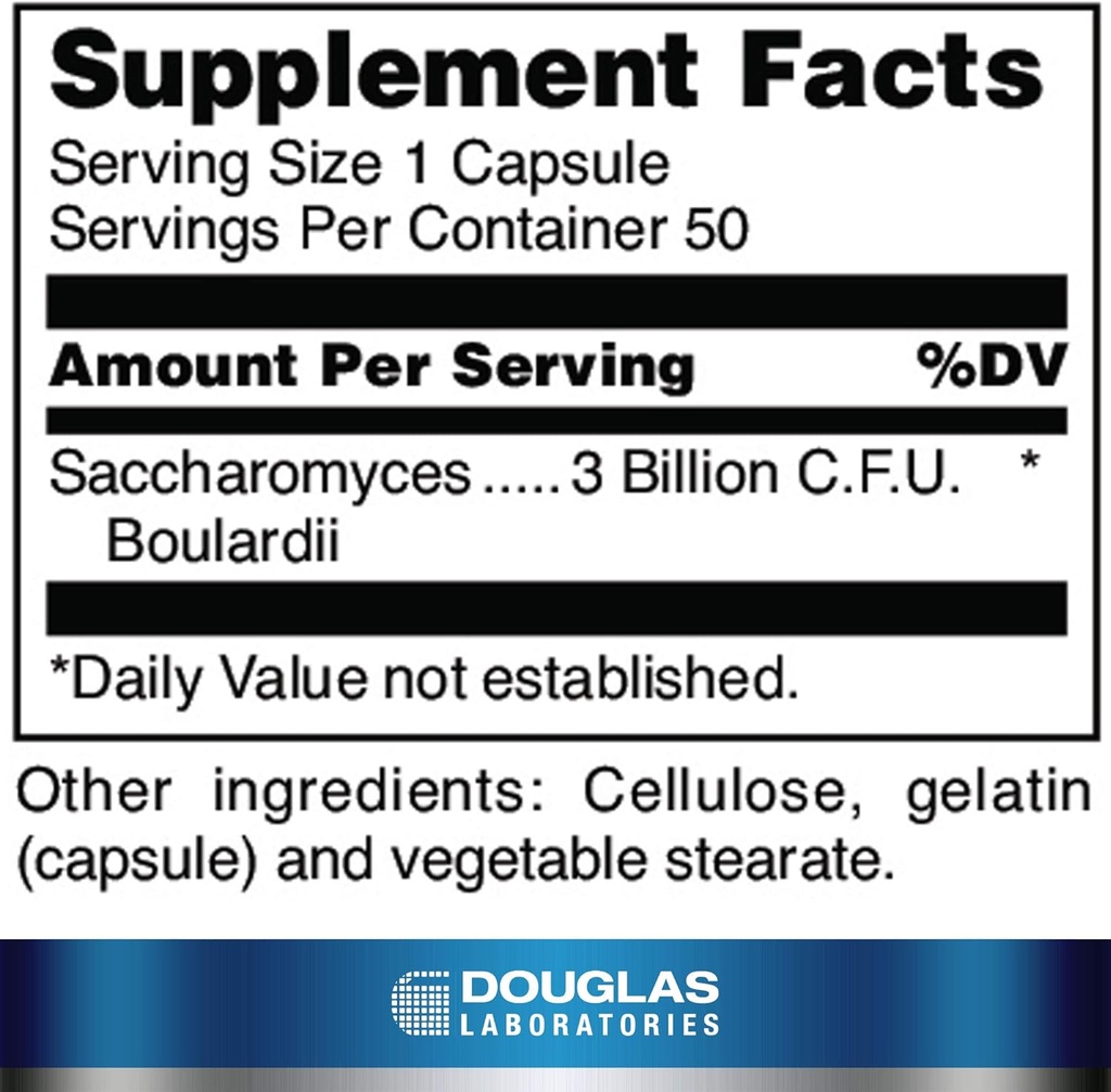 Douglas Laboratories S.B.C. (Saccharomyces Boulardii Capsules) | Shelf Stable Probiotic to Support Healthy Bowel Function | 50 Capsules 3