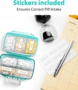 Travel Pill Organizer – Compact Medicine Kit for Purse, Portable Pharmacy Pill Box with Labels, Moisture-Proof Vitamin & Supplement Holder with 7 Secure Compartments for Home & Travel 6