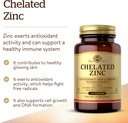 Solgar Chelated Zinc, 100 Tablets - Zinc for Healthy Skin - Supports Cell Growth & DNA Formation - Exerts Antioxidant Activity - Supports A Healthy Immune System - Non GMO, Gluten Free - 100 Servings 4