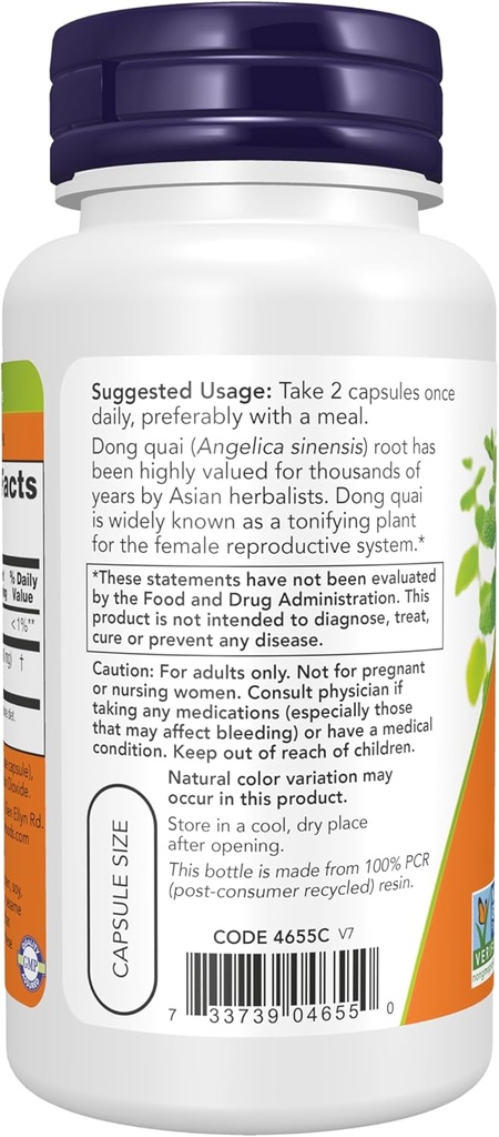 Dong Quai 520mg 100 Capsules (Pack of 2) 3