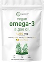 Micro Ingredients Multi Collagen Complex & Vegan Omega 3 Algae Oil Supplement Bundle 2 Pack | Grass-Fed Collagen Peptides | Omega-3 Full Spectrum Alternative to Fish Oil 6