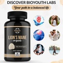 Organic Lions Mane Capsules Dietary Supplement Premium Organic Lions Mane Mushroom Extract | 90 Capsules 4