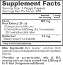 NusaPure Fo-Ti 30:1 Extract, 167 mg Equivalent to 5000mg per Veg Caps, 200 Count, Non-GMO, Vegan, Bioperine 5