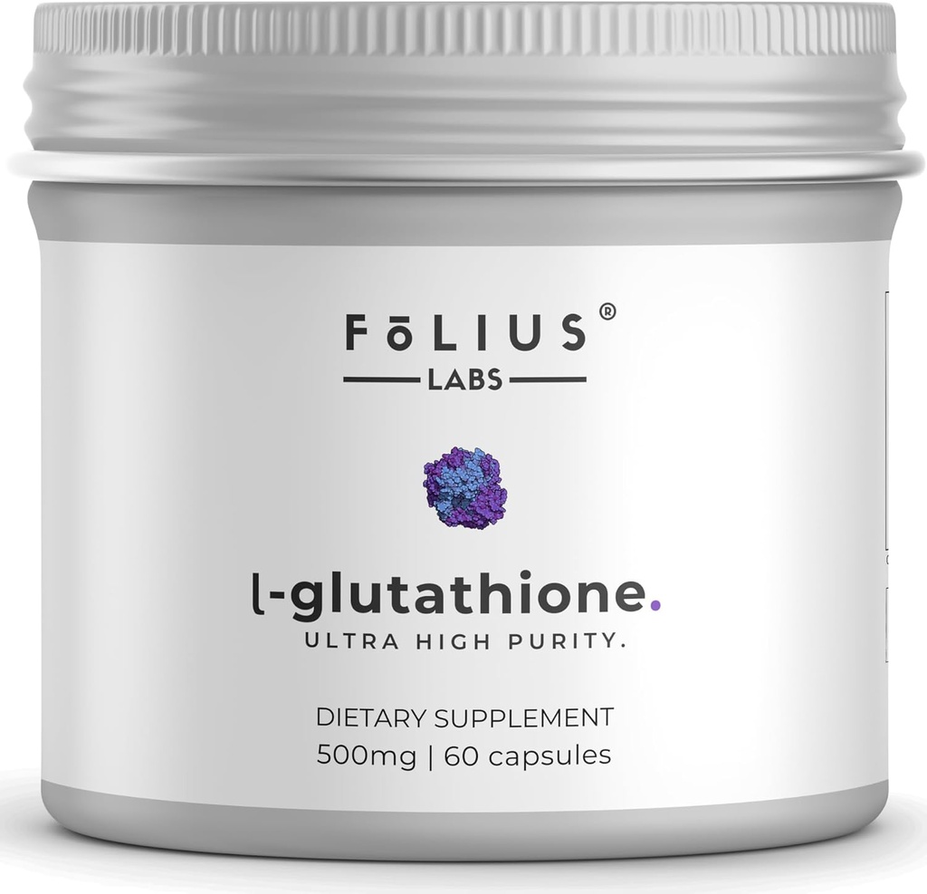 Ultra High Strength L-Glutathione 98% Supplement for Glowing Skin - Collagen Supplements for Women and Men - 500mg Concentrated Formula, Reduced L-Glutathione Supplement - 60 Capsules 2