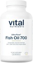 Vital Nutrients Ultra Pure® Fish Oil 700 | Supports Heart, Brain, and Joint Health* | Sustainably Sourced High EPA & DHA Omega-3 Fatty Acid | Lemon Flavor | Gluten, Dairy & Soy Free | 120 Softgels 2