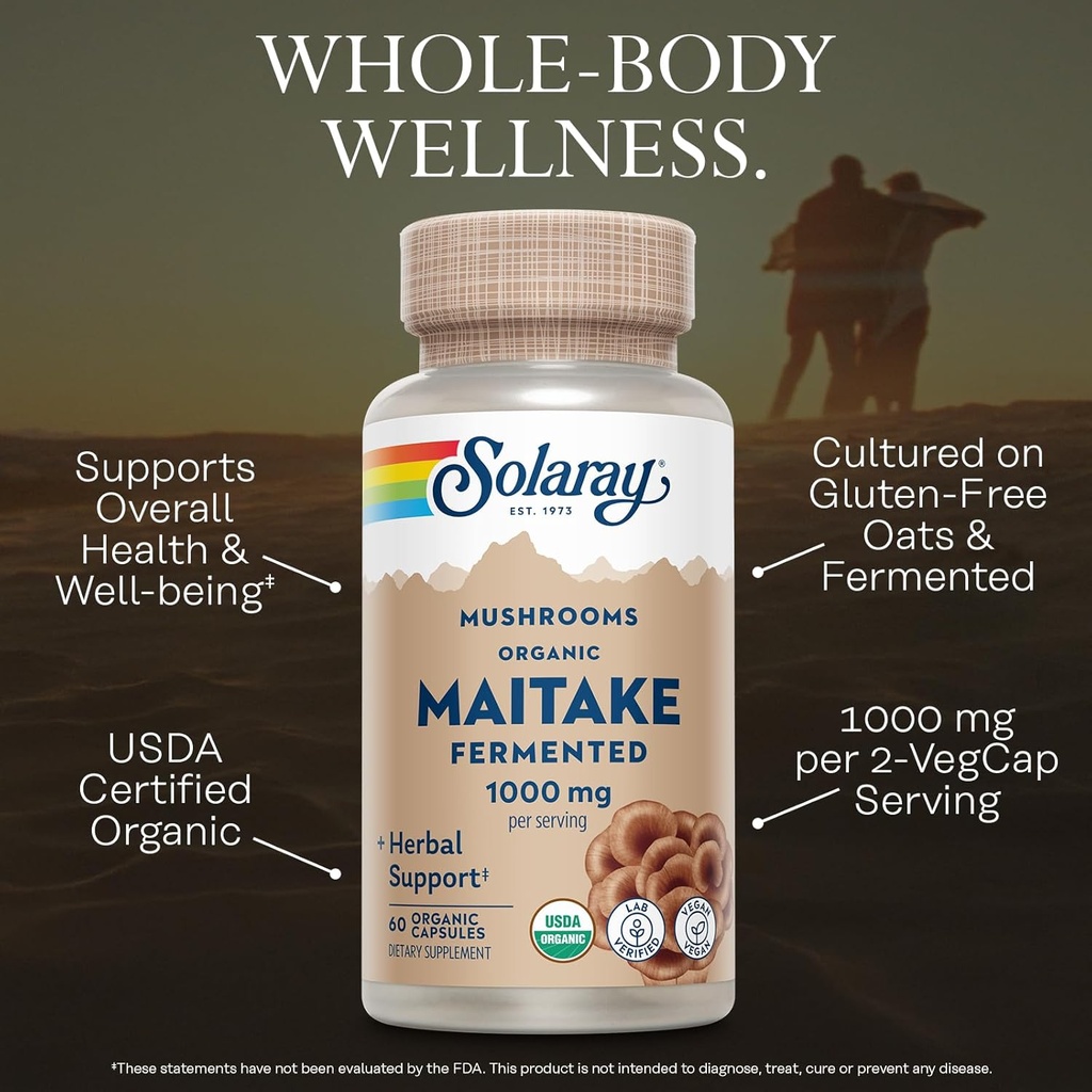 SOLARAY Maitake Mushroom | 60 VegCaps 4