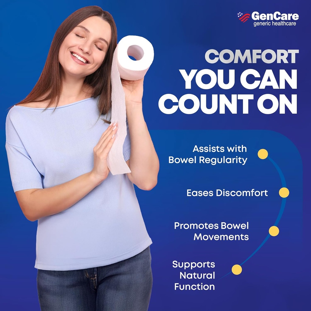 GenCare Senna Laxative 600 Tablets Senna 8.6mg Tablets with Natural Sennosides | Laxatives for Constipation, Bloating, Gas & Irregularity Relief. Safe & Effective | Generic for Senokot 6