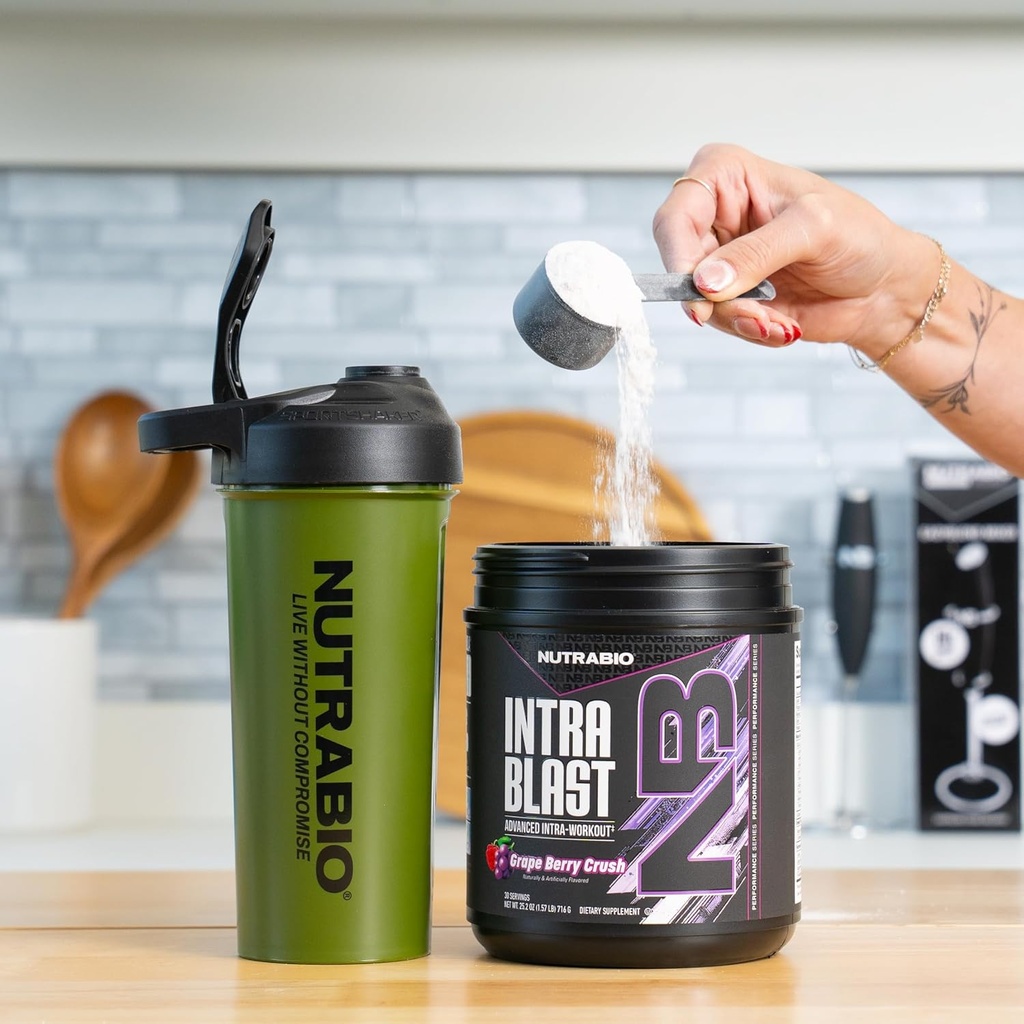 NutraBio Intra Blast Bcaa Powder Amino Acid Supplement, Electrolyte & Hydration Blend, Intra, Pre Workout & Muscle Recovery, 20g Eaa Amino Acids Powder, 5g Glutamine- Grape Berry Crush, 30 Serving 6