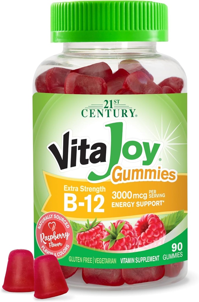 21st Century VitaJoy Extra Strength B-12 3000 mcg Gummies, Raspberry, 90 Count 2