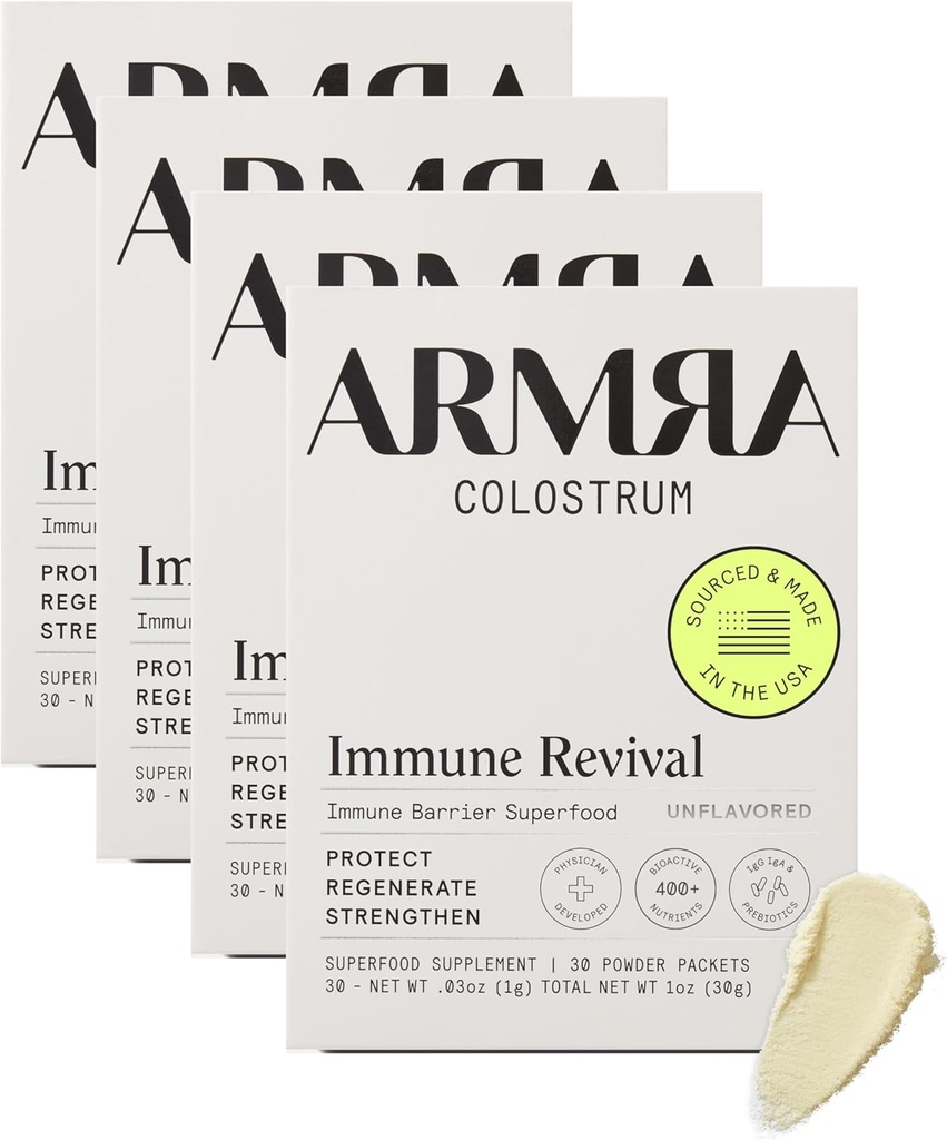 ARMRA Colostrum™ Premium Powder, Grass Fed, Gut Health Bloating Immunity Skin & Hair, Contains 400+ Bioactive Nutrients, Keto, Gluten & Fat Free (Unflavored Bundle | 120 Servings) 2