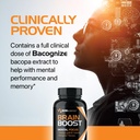 Brain Booster Supplement for Focus - Clinically Validated Nootropics Brain Support Supplement with Bacopa Monnieri Extract & Patented goBHB for Cognitive Support - 3rd Party Tested (30 Servings) 5