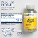 Solaray Calcium Citrate 1000mg - Chelated Calcium Supplement - Supports Bone Strength and Healthy Teeth - Easy to Digest - 60-Day Guarantee, Vegan - 60 Servings, 240 VegCaps 3