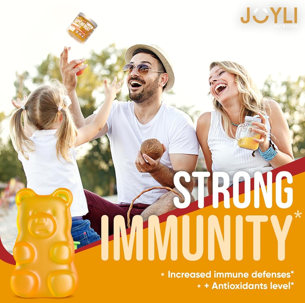 Joyli Superfruit Gummies - Sugar-Free Fruit Multivitamin Gummies for Adults - Natural Gummy Vitamins for Women & Men with Goji, Elderberry, Vitamins A, C, D & E - Supports Immunity, Digestion & Energy 5