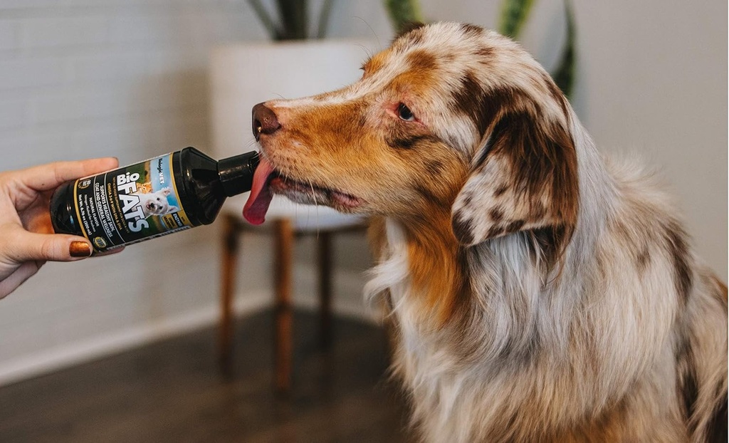 BiologicVET BioFATS - Contains Omegas 3, 6 & 9 - with EPA, DHA & ALA - for Dog & Cat - Skin & Joint Health Support - Includes Fish, Flaxseed & Olive Oil - 12 fl. oz. 5