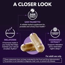 Saw Palmetto PM for Men with Melatonin 3mg - Night Time Prostate Health Supplement for Bladder and Sleep Support - Reduce Urinary Frequency - 200 Count - Vegan, Non-GMO Capsules - Over 6 Month Supply 6