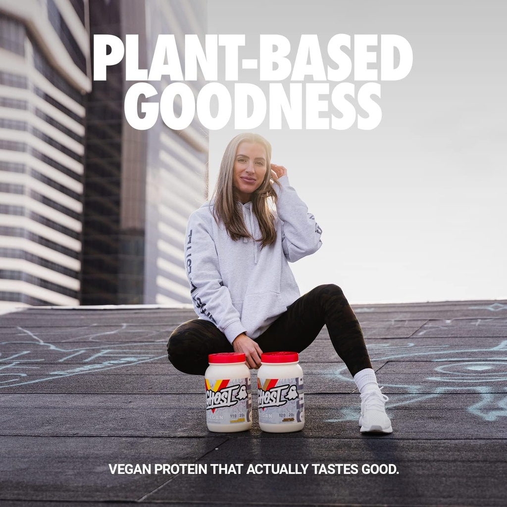 GHOST VEGAN Protein Powder, Peanut Butter Cereal Milk - 2lb, 20g of Protein - Plant-Based Pea & Organic Pumpkin Protein - ­Post Workout & Nutrition Shakes, Smoothies, & Baking - Soy & Gluten-Free 3