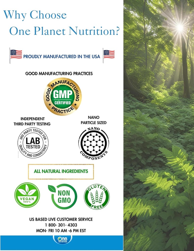 One Planet Nutrition Nano Curcumin Powder 8 oz (227 Servings), Pure Turmeric Extract, Nano for High Absorption, Supports Overall Vitality, Non-GMO, Vegan, Gluten-Free 5