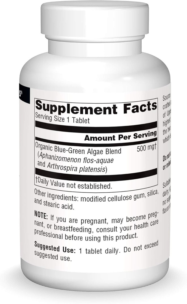 Source Naturals Blue Green Algae from Klamath Lake - Algae Superfood Supplement, 500 mg - 200 Tablets 4