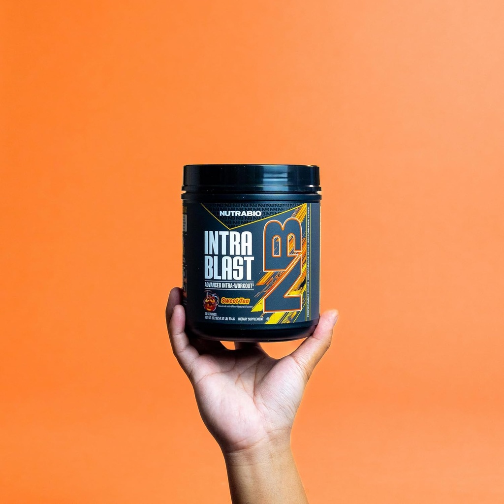 NutraBio Intra Blast Bcaa Powder Amino Acid Supplement, Electrolyte & Hydration Blend, Intra, Pre Workout & Muscle Recovery, 20g Eaa Amino Acids Powder, 5g Glutamine- Sweet Tea, 30 Serving 5