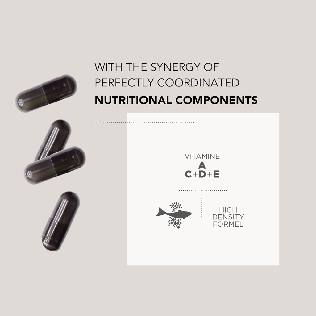 Caviar Collagen Capsules - Beauty Supplement with 2,000 mg Marine Collagen Peptides, Caviar Extract and Vitamin Complex 4