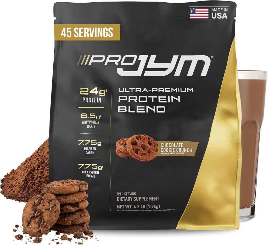 Pro JYM Chocolate Cookie Crunch Protein Powder - Whey Protein Isolates, Casein, & Milk Protein, Lean Muscle Building for Men & Women, JYM Supplement Science, 45 Servings 2