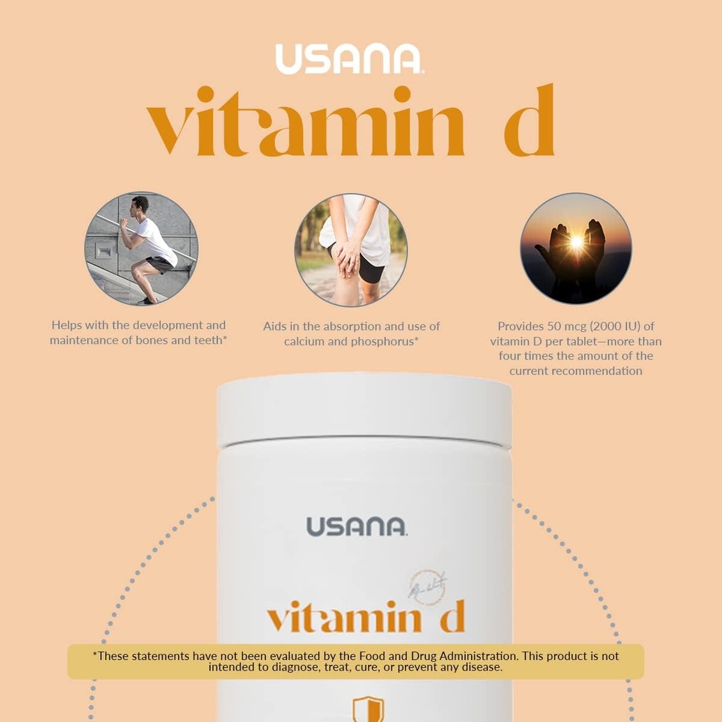 USANA Vitamin D Maximum-Strength 2,000 IU Vitamin D Supplement to Support an Already Healthy Immune System* - 84 Tablets 6