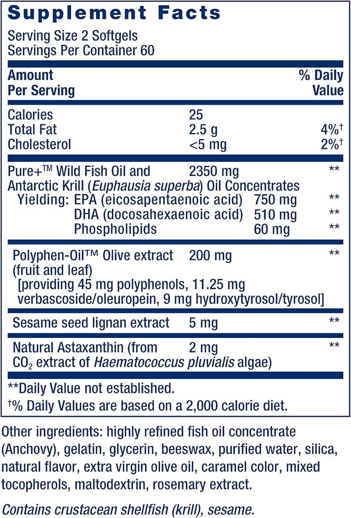 Life Extension Super Omega-3 Plus EPA/DHA Fish Oil, Sesame Lignans & Vitamin D3 125 mcg (5000 IU), Bone Health, Brain Performance 4