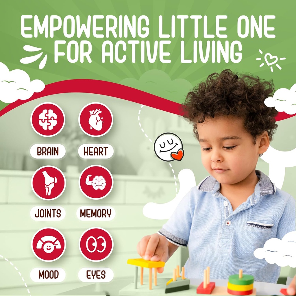 Maxi Health Omega 3 for Kids Supplement – Kosher Omega 3 Kids Fish Oil Liquid with DHA & EPA – Liquid Fish Oil Supplement with Fruity Burst Flavor to Support Mood, Brain, Focus, Bones & Eyes (8 oz) 3