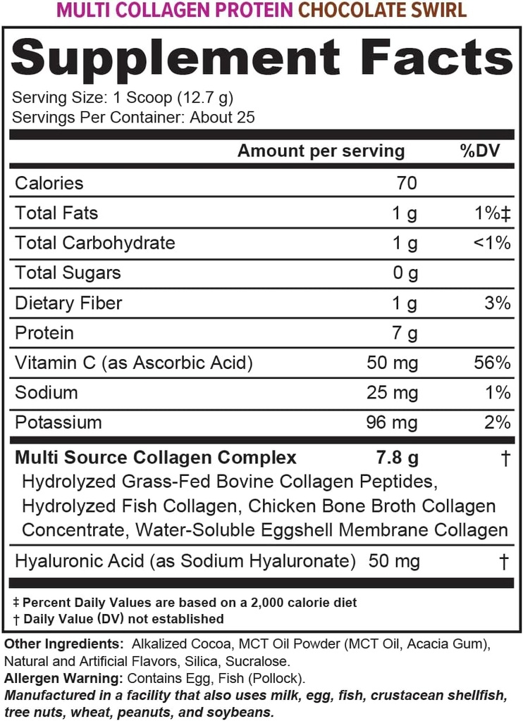 Multi Collagen Peptides Powder for Women - Hydrolyzed Unflavored Collagen Powder for Women with Types I II III V & X plus Vitamin C & Hyaluronic Acid for Beautiful Hair Skin and Nails - 30 Servings 6