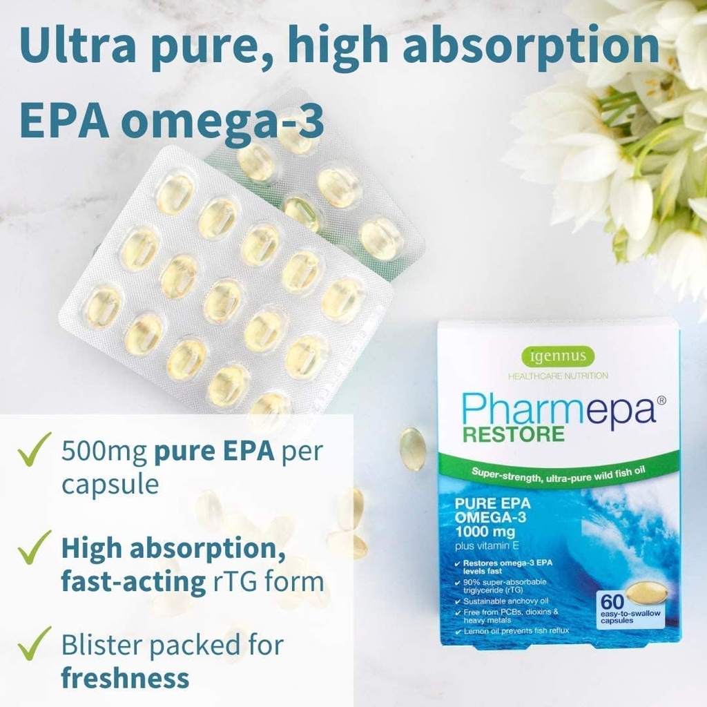 Igennus Pharmepa Restore EPA + Neurobalance Zinc, Magnesium & Vitamin B6 Mood Health Bundle for Attention & Focus 3