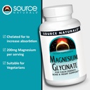 Source Naturals Magnesium Glycinate, Chelated for high Absorption | for Calm Energy, Bone & Heart Support*, 200 mg per Serving - 120 Tablets 5