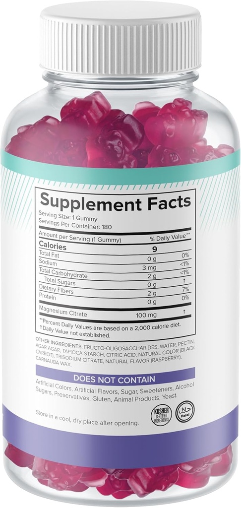 Sugar-Free Magnesium Gummies (180 Gummies) and Elderberry Gummies (180 Gummies) 4