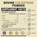 Zammex Bovine Colostrum Powder 4000MG for Immune Support, Gut Health, Hair Growth, Grass Fed Organic Colostrum Supplement for Humans Superfood Easy to Mix, 4g Protein, Unflavored, 30 Servings 3