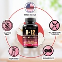 B12 Methylcobalamin with Hyaluronic Acid, Collagen, and Folate – 25000 mcg Supplement Enhance Absorption & Boost Energy | Gluten-Free, Made in USA, B1, B2, B3, B6, B7 Complex - Pack of 2 5