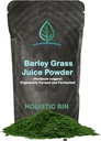 Holistic Bin Organic Barley Grass Juice Powder - 100% Pure USDA Organic - Fermented with 35 Probiotic Strains - Nutrient-Dense Green Superfood for Smoothies - Supports Digestion - 30 Day Supply (50g) 2