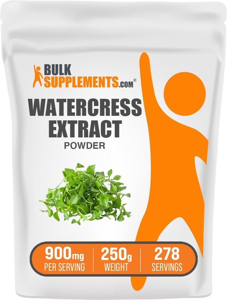 BulkSupplements.com Watercress Extract Powder - Nasturtium Officinale Extract, Watercress Powder - Gluten Free, 900mg per Serving, 100g (3.5 oz) (Pack of 1) 2